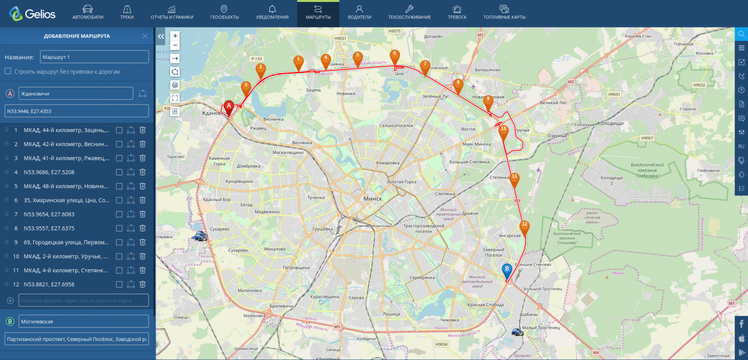 Построить маршрут на карте москвы общественным транспортом